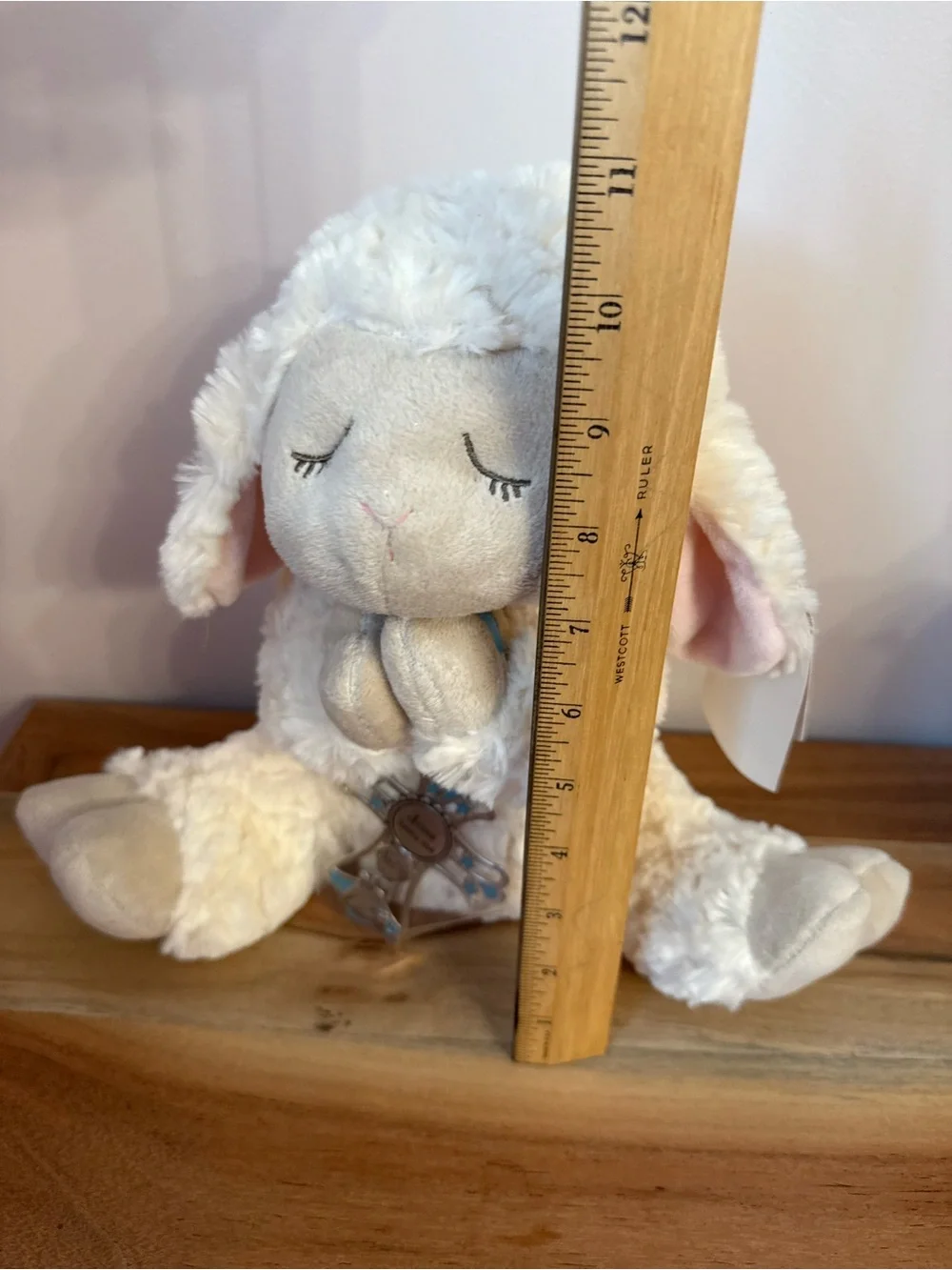 Ganz serenity lamb with crib cross Jesus loves me, plush stuffed animal blue NWT